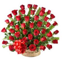 Valentine Basket Of 24 Lovely Roses Valentine Basket Of 24 Lovely Roses